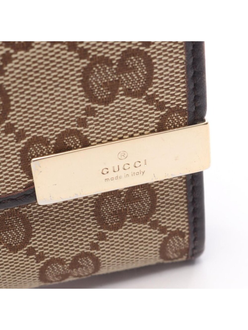 ★SOLD★ Gucci Bifold Wallet GG Canvas Beige Brown Zip - Picture 11 of 13